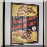 A08. Framed circus print. 